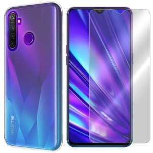 Etui Do Realme 5 Pokrowiec Case Tył 0.3mm + Szkło