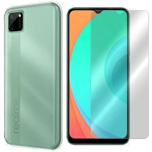 Etui Do Realme C11 Pokrowiec Case 0.3mm + Szkło 9h