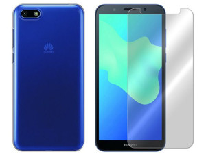 Huawei Honor 7s Etui Pokrowiec Tył 0.3mm +szkło 9h