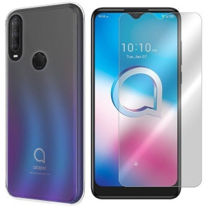 Etui Do Alcatel 3l 2020 Pokrowiec 0.3mm + Szkło 9h
