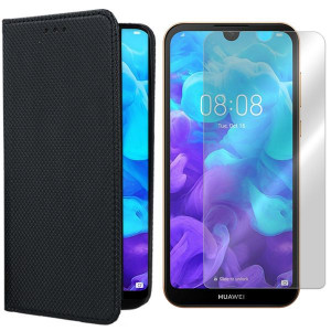 Etui Do Huawei Y5 2019 Pokrowiec Magnet + Szkło 9h