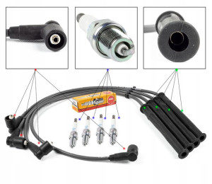 Przewody + Świece Ngk Renault Kangoo 1.2 97-