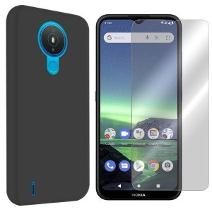 Etui Do Nokia 1.4 Pokrowiec Obudowa Velvet + Szkło