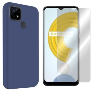 Etui Do Realme C21 Pokrowiec Tył Velvet + Szkło 9h