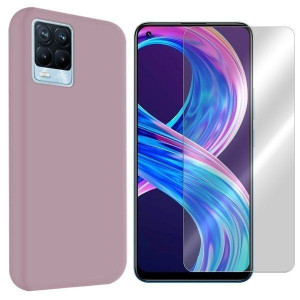 Etui Do Realme 8 Pokrowiec Obudowa Velvet + Szkło