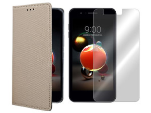 Lg K9 Kabura Etui Futerał Pokrowiec + Szkło 9h