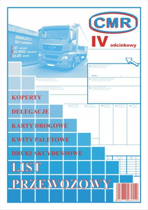 CMR List przewozowy / 100 kr / IV odc / 25 kpl