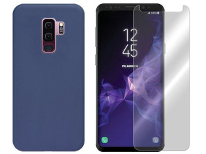 Galaxy S9 Plus G965 Etui Pokrowiec Velvet + Szkło