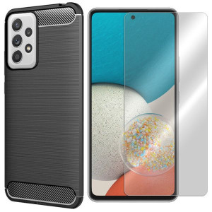 Etui Do Samsung Galaxy A53 5g Case Karbon + Szkło