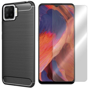 Etui Do Oppo A73 Pokrowiec Case Karbon + Szkło 9h