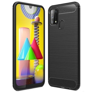Etui Do Samsung Galaxy M31 M315 Pokrowiec Karbon