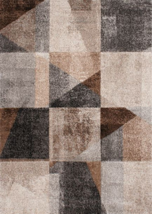 Dywan New Diamond patchwork szaro beżowy