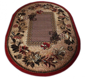 Dywan klasyczny owal Alfa BCF 01 czerwony 200x300