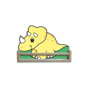 Półka drewniana DINOZAUR DINO ŻÓŁTY