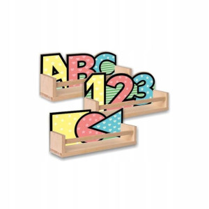 Półka drewniana EDUKACYJNA ZESTAW PÓŁEK 3 SZT
