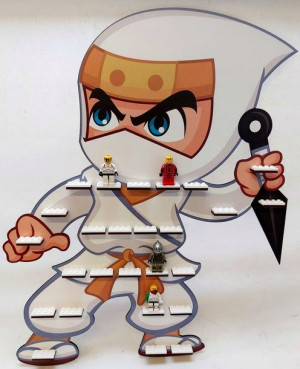 Półka na klocki ludziki figurki ninja BIAŁA kolor