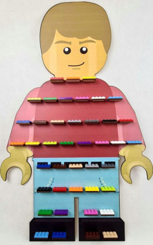 Półka regał na klocki ludziki figurki kolorowa XL