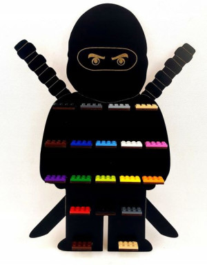 Półka regał na klocki ludziki figurki ninja czarnM