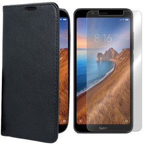 Etui Do Xiaomi Redmi 7a Pokrowiec Magnetic + Szkło