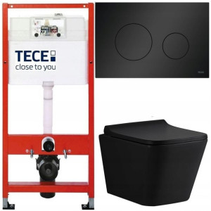 Tece Geberit Stelaż Zestaw Podtynkowy Wc Czarny