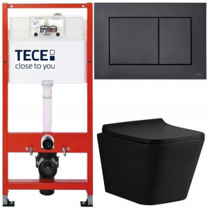 Tece Geberit Stelaż Zestaw Podtynkowy Wc Czarny