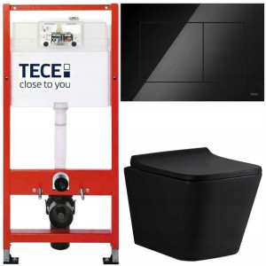 Tece Geberit Stelaż Zestaw Podtynkowy Wc Czarny