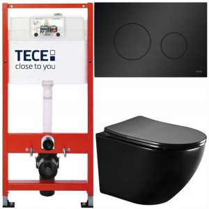 Tece Geberit Stelaż Zestaw Podtynkowy Wc Czarny