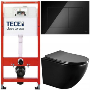 Tece Geberit Stelaż Zestaw Podtynkowy Wc Czarny