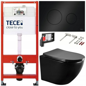 Tece Geberit Zestaw Podtynkowy Wc Fresh 6w1 Czarny