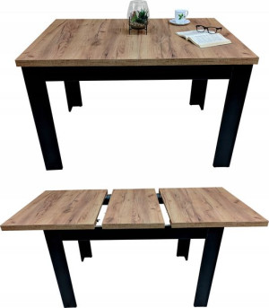 Duży stół KONGO 4 rozkładany 80x140/180 dąb do jadalni RIBES
