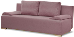 Sofa rozkładana plamoodporna różowa kanapa sprężyny bonell Eufori PLUS