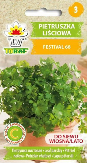 Pietruszka liściowa Festival 68 zimująca zioła - nasiona 5 g - Toraf