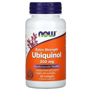 Zdrowe Serce Koenzym Q10 Now Foods Ubiquinol 200mg 60 softgels