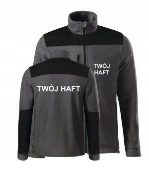 BLUZA POLAROWA firmowa z HAFTEM NAPIS Przód + Tył