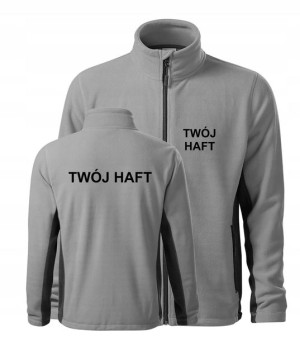 BLUZA POLAROWA firmowa z HAFTEM NAPIS Przód + Tył