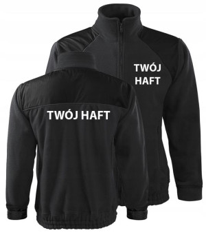 BLUZA POLAROWA firmowa z HAFTEM NAPIS Przód + Tył