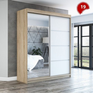 Szafa z lustrem 150 cm - Nowoczesna Szafa do Sypialni - Salonu - Pokoju