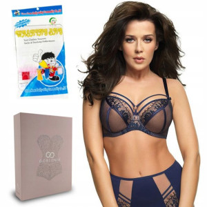Biustonosz GORSENIA K496 PARADISE granatowy 100F