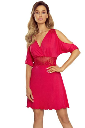 Bianca koszulka nocna malinowa - l