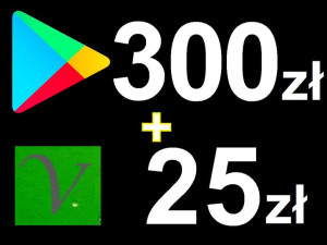 Google Play 300 zł - Karta podarunkowa , przedpłacona 300zł