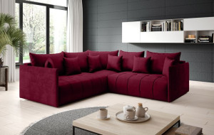 ASPEN L narożnik sofa funkcja spania poduszki pojemnik na pościel