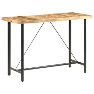 Lumarko Stolik barowy, 150x70x107 cm, surowe drewno mango!