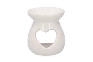 Kominek ceramiczny  serce z woskiem