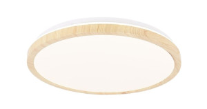 Gandava Lampa Sufitowa Plafon 24w Led Biało Drewniany 4000k