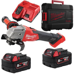 Szlifierka 125 2x5Ah Milwaukee M18 FSAGV125XB-502X