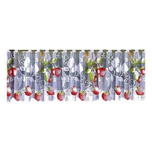 Firanka Truskawki wysokość 50 cm  DomoweTekstylia | WN4543 050