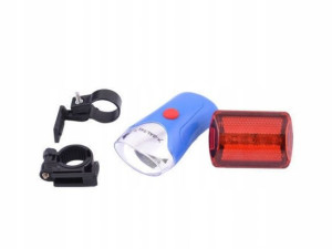 Lampka rowerowa 4 + 5 LED przód tył Oświetlenie