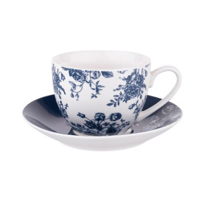Filiżanka do kawy i herbaty porcelanowa ze spodkiem Elisabeth 200 ml