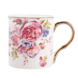 Kubek do kawy i herbaty porcelanowy Scarlett 250 ml jasny