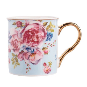 Kubek do kawy i herbaty porcelanowy Scarlett 250 ml błękitny
